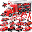 JOYIN 25-in-1 Fire Truck Toy Set with Lights and Sounds