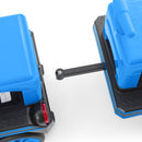 Blue 12V Electric 2-Seater Train with Carriage, Music, Lights, and Dual Speed
