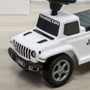 Aosom White Push Car for Kids with Engine Sounds and Horn, Ideal for Ages 1.5 to 3 Years