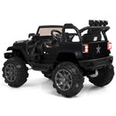 12V Black Kids Truck Car with Remote Control, MP3 Music, and LED Lights