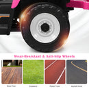 Honeyjoy 12V Pink Ride-On Tractor with Trailer, Remote Control, and Lights