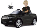 KID'S BLACK LAND ROVER ELECTRIC RIDE-ON CAR WITH MP3 PLAYER