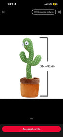 Interactive Plush Cactus Toy with Dance, Song, and Glow Features