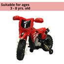Honda CRF250R 6V Red Ride-On Dirt Bike with Training Wheels and Music for Ages 3-8