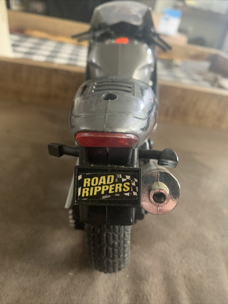 Silver and Black Kawasaki Ninja ZX-R10 Toy Motorcycle with Working Sound