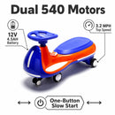 12V Electric Twisting Ride-On Car for Kids Aged 3-6 with LED Lights and Music