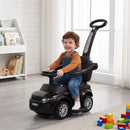 Aosom Multifunctional Black Push and Slide Toy Car with Sound and Light Features
