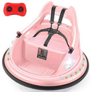 Pink 12V Remote-Controlled Bumper Car for Kids, Max Speed 1.9mph