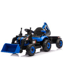 24V Electric Ride-On Tractor Toy for Kids with Versatile 4-in-1 Attachments