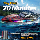 WEINAIR H138 High-Speed RC Boat with 7 LED Lights for All Ages