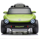 12V Official Volkswagen Beetle Electric Ride-On Car for Kids - Green, Speeds 1.5-2.5MPH