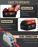 Vibit Power Wheel Connector for Milwaukee M18 Battery, Peg-Perego Red-02