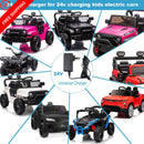 Weeylif 24V Charger for Kids' Ride-On Toy Cars, Black