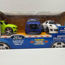 Ford Vehicle Trio: Mustang GT, F-150, and GT Pull-Back Action Set