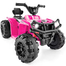 12V Electric ATV Quad Car Toy for Kids with Bluetooth Audio - White