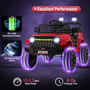 12V Children’s Ride-On Truck with Remote Control, 3 Speed Options, LED Lights, and Music Player