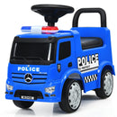 Blue Mercedes Benz Fire Truck Ride-On Car for Young Children Ages 1-3