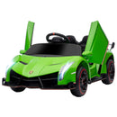 Licensed Lamborghini Veneno Kids Ride-On Car with Bluetooth Green