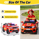 Bluetooth-Enabled 12V Electric Fire Truck Ride-On for Kids
