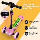 150W Motorized Kids Electric Scooter with Thumb Throttle and LCD Display