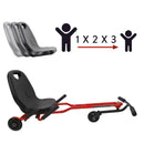 509 Crew: Red Landshark Ride-On Pedal and Push Toy for Kids 5+