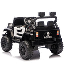 12V Electric Police Ride-On Car for Kids with Parental Remote, Bluetooth, and USB Music
