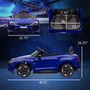 12V Audi RS e-tron GT Children’s Electric Ride-On Car with Remote Control - Dark Blue