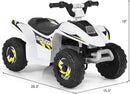 6V Electric Quad ATV for Kids with Forward/Reverse Function - White