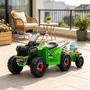 Green 6V Electric Ride-On Car for Toddlers with Toy Trailer Ages 18-36 Months