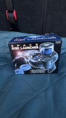 Retro Foam Disc Launcher Toy with Blinking Lights and 10 Discs