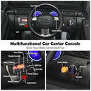 12V Black Kids Ride-On Truck with RC Control, Spring Suspension, LED Lights, and Music Trunk