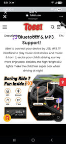 TOBBI 12V Kids Electric Police Car with 3 Speed Options, Remote Control, and USB/MP3 Connectivity