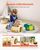 Junior Mechanic Car Repair Playset - 60 Pieces with Lights, Sounds, and Steering Wheel