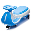 12V Electric Wiggle Car for Kids with Bluetooth Music - Blue