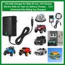 12V Charger for Kids Ride-On Cars with Short Circuit Protection