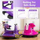 HONEY JOY 12V Purple Bumper Car for Toddlers Ages 1-3, Dimensions 26” x 18.7”