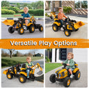 All-in-One Kids Ride-On Tractor, Excavator, Bulldozer with Trailer and Shovel Bucket
