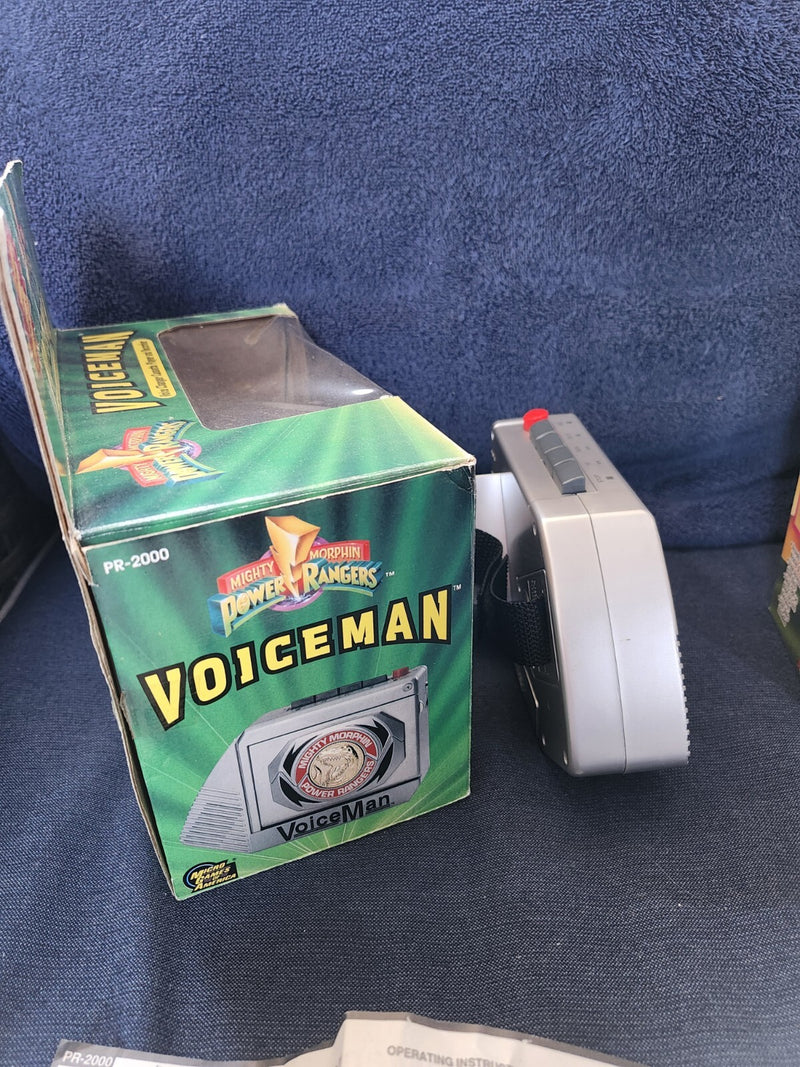 Working Mighty Morphin Power Rangers Voiceman Cassette and New Gumball Bank Toy