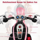 Pink 3-Wheel Chopper Trike for Kids with Headlight and Horn