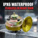 Pair of 300DB High-Volume Waterproof Snail Horns, 12V Universal Kit