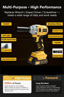 Electric Cordless Impact Wrench 258Ft-lb (350N.m) for Tires and Home Use