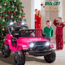 12V Remote-Controlled Kids Truck, Battery-Powered 4-Wheel Ride-On Car