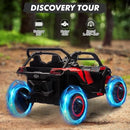 24V Electric 4WD Red 2-Seater Kids Ride-On Car with Remote Control