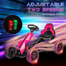 Pink 12V Electric Go Kart for Kids with Variable Speed Control