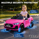 Audi A5L Pink Electric Ride-On Car for Kids with Remote Control and Dual Motors