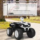 12V Electric Kids ATV Quad Ride-On Car with LED Lights and Music - White