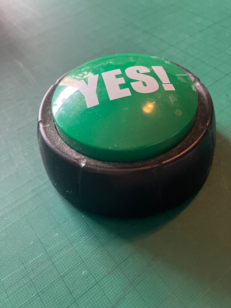 Talking Sound Button Toy Green and Black with Batteries Included for Desk Fun