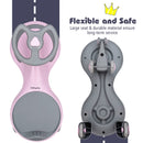 Babyjoy Pink Wiggle Car with Flashing Wheels for Toddlers and Kids