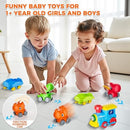 Dinosaur-Themed Toddler Train Set with Steam, Music, Lights, and 3 Cars