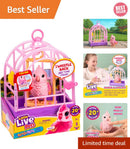 Voice-Repeating Talking Bird Toy – Rosie with Cage, Perfect for Kids Ages 5-7